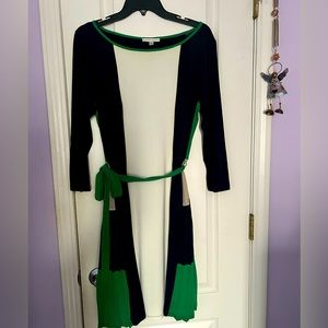 Sandra Darren Color-block Dress